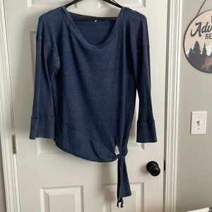 Pink Blush Navy maternity lightweight crew neck sweater